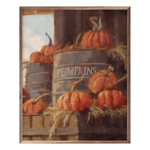 Kendrick Home Vintage Pumpkins 3 Cans By Nina Blue Print