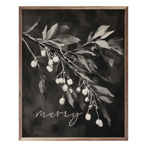 Kendrick Home Merry Mistletoe Black and White Sign