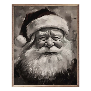 Kendrick Home Santa Black and White Print