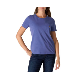Women's Carhartt Relaxed Fit Light Weight Garment Dye T-Shirt XSmall Lunar Blue