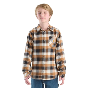 Boys' Carhartt Button Front Long Sleeve Flannel 5 Carhartt Brown