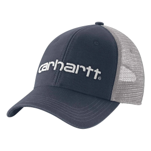 Men's Carhartt Canvas Mesh-Back Logo Graphic Work Snapback Hat One Size Navy/White