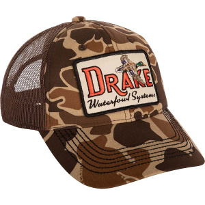 Men's Drake Waterfowl Square Patch Foam Front Ball Snapback Hat One Size Old School