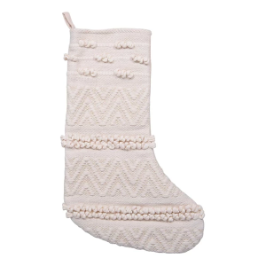 Creative Co-Op Woven Cotton Blend Christmas Stocking