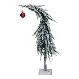Creative Co-Op Faux Evergreen Tree w/ Red Ball Ornament