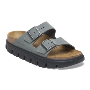 Women's BIRKENSTOCK Papillio Arizona Chunky Slide Sandals 36 Basalt/Gray/Black