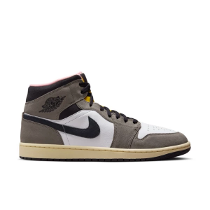 Men's Air Jordan 1 Mid SE Sneakers 9.5 Regular White/Oil Grey/Cave Stone/Dark Sulfur