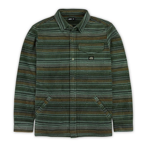 Men's Jetty Concordia Fleece Long Sleeve Button Up Shirt Large Agave