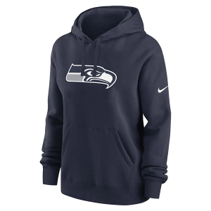 Women's Seattle Seahawks Nike Logo Club Hoodie Large Navy