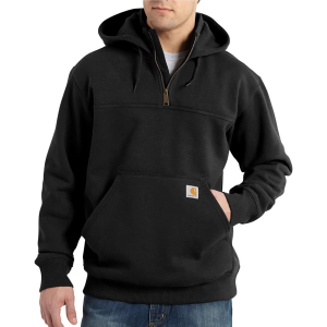 Men's Carhartt Rain Defender Loose Fit Heavyweight Work 1/4 Zip Pullover 4XLarge Black