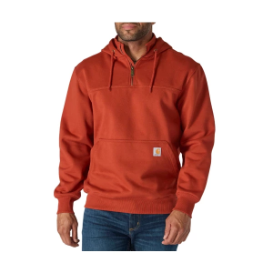 Men's Carhartt Rain Defender Loose Fit Heavyweight Work 1/4 Zip Pullover XLarge Spice Red