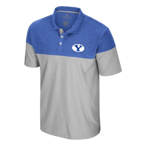 BYU Cougars Colosseum Mac Colorblock Polo 3XLarge Ash