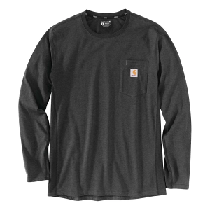 Men's Carhartt Force Relaxed Fit Midweight Pocket Long Sleeve T-Shirt 4XLarge Carbon Heather