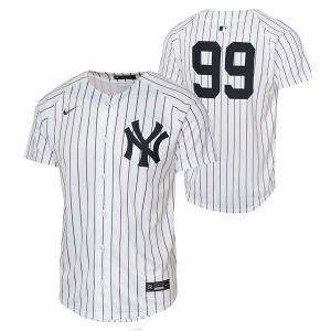 Kids' New York Yankees Aaron Judge #99 Nike Home Jersey Medium White