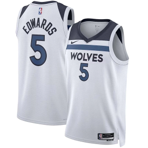 Minnesota Timberwolves Anthony Edwards #5 Nike Swingman Jersey Small White