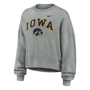 Iowa Hawkeyes Nike Women's Crew Medium Heather Grey