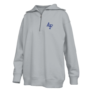 Air Force Falcons Pressbox Women's Thelma 1/4 Zip Medium Grey Heather