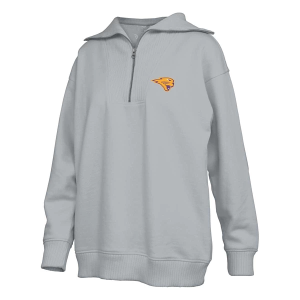 Northern Iowa Panthers Pressbox Women's Thelma 1/4 Zip Medium Grey Heather