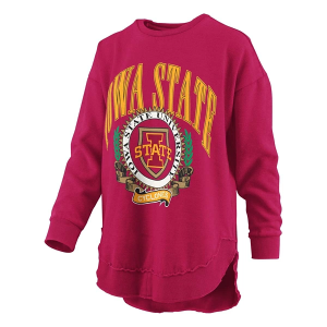 Iowa State Cyclones Pressbox Women's Crew Small Ivory