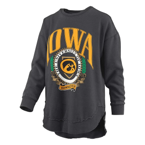 Iowa Hawkeyes Pressbox Women's Crew 2XLarge Ivory