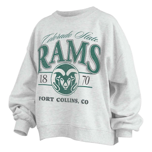 Colorado State Rams Pressbox Women's Crew 2XLarge Oatmeal