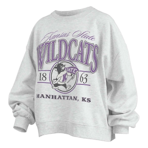 Kansas State Wildcats Pressbox Women's Crew 2XLarge Oatmeal