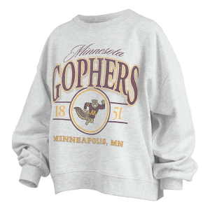 Minnesota Golden Gophers Pressbox Women's Crew XLarge Oatmeal