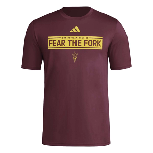Arizona State Sun Devils adidas Pregame Slogan T-Shirt XLarge Maroon