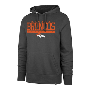 Denver Broncos 47 Brand 2025 Sideline Block Hoodie Large Charcoal