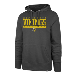 Minnesota Vikings 47 Brand 2025 Sideline Block Hoodie Small Charcoal