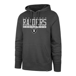 Las Vegas Raiders 47 Brand 2025 Sideline Block Hoodie Small Charcoal