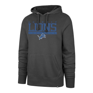 Detroit Lions 47 Brand 2025 Sideline Block Hoodie 2XLarge Charcoal