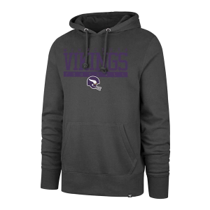 Minnesota Vikings 47 Brand Legacy Sideline Hoodie Small Charcoal