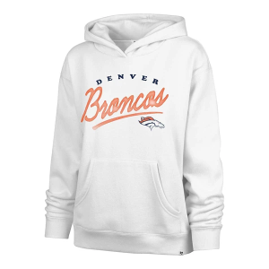 Women's Denver Broncos 47 Brand Script Hoodie Medium White