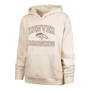 Women's Denver Broncos 47 Brand Clarity Hoodie Large Cream
