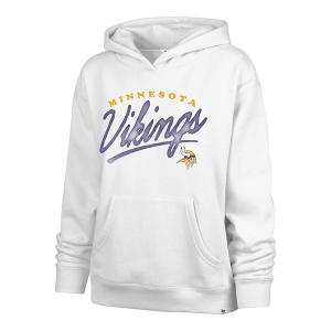 Women's Minnesota Vikings 47 Brand Script Hoodie Medium White