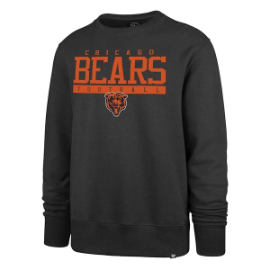 Chicago Bears 47 Brand 2025 Sideline Block Crewneck Small Charcoal
