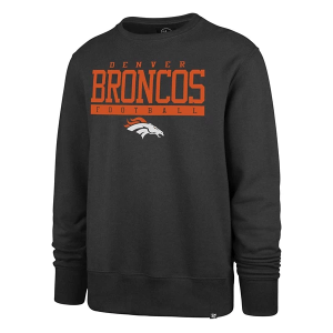 Denver Broncos 47 Brand 2025 Sideline Block Crewneck Large Charcoal