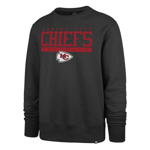 Kansas City Chiefs 47 Brand 2025 Sideline Block Crewneck XLarge Charcoal