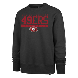 San Francisco 49ers 47 Brand 2025 Sideline Block Crewneck XLarge Charcoal