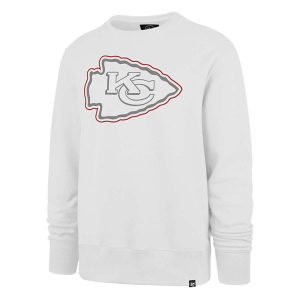 Kansas City Chiefs 47 Brand Pop Imprint Crewneck Large White
