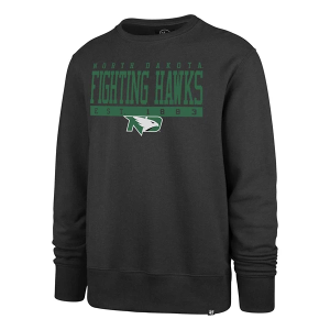 North Dakota Fighting Hawks 47 Brand Crew Small Charcoal
