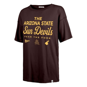 Arizona State Sun Devils 47 Brand Women's Showoff T-Shirt Large Maroon