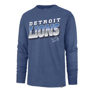 Detroit Lions 47 Brand Polished Long Sleeve T-Shirt Large Royal