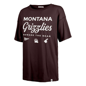 Montana Grizzlies 47 Brand Women's Showoff T-Shirt Large Maroon