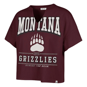 Montana Grizzlies 47 Brand Women's Elation T-Shirt Large Maroon