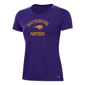 Under Armour Women's Northern Iowa Panthers Arched Logo Performance Cotton T-Shirt