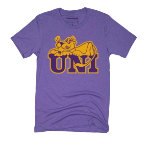 Northern Iowa Panthers Homefield Apparel Sleeping Panther T-Shirt Medium Purple