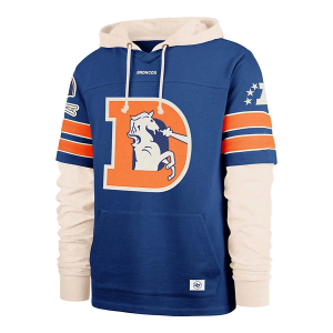 Denver Broncos 47 Brand Zone Hoodie Medium Blue