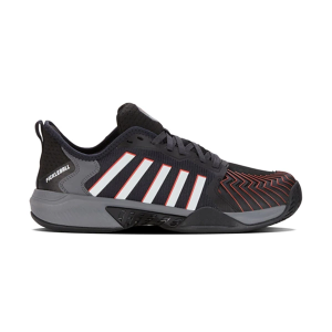 Men's K-Swiss Supreme Pickleball Shoes 7 Regular Jet Black/Steel Gray/Spicy Orange